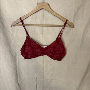 Red Floral Women's Bralette